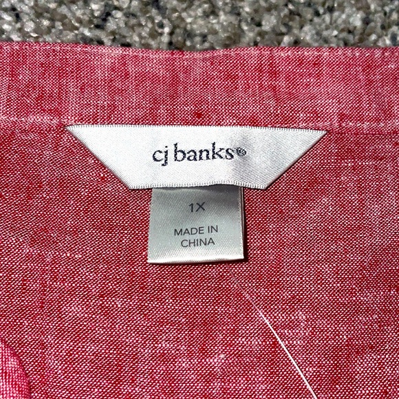 NWT CJ BANKS Women’s Blouse.  Size 1X - Picture 3 of 7